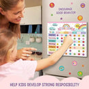 Reward Chart for Kids,Magnetic Behavior Chore Chart for Kids at Home,26 Rainbow White Chore Charts,1960 Star Stickers,56 Reward Stickers,Incentive Chore Chart to Develop Responsibility and Good Habits by CozyNest Decor