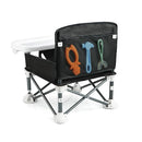 PandaEar Portable Baby Seat Travel| Compact Fold with Straps for Indoor/Outdoor Use| Great for Camping, Beach, Lawn |Toddlers, Kids, Boys, Girls (Black) by TinyTreasures Baby Boutique
