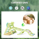 Pikler Triangle Set with Cushion 9 in 1, Climbing Toys for Toddlers Inside, Foldable Wooden Climbing Toys Indoor Jungle Gym Montessori Climbing Set for Toddler 1-3 in Home and Daycare by TinyTreasures Baby Boutique