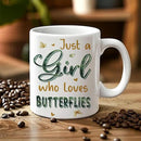 Hyturtle Personalized Floral Butterfly Mug - Butterfly Gifts For Women Lovers - Animal Gift For Bird Lover Her - Bird Gifts For Mom on Mother Day - Custom Name Coffee Cup Ceramic Mug 11 Oz 15 Oz by CozyNest Decor