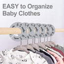 Pro Goleem Baby Closet Dividers Gray Baby Closet Organizer for Nursery Baby Clothes Size Age Dividers Fits 1.5" Rod 6 PCS by TinyTreasures Baby Boutique