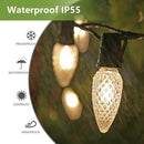 50Pack C9 Replacement LED Light Bulbs, Strawberry Christmas Bulb 2700K Soft White Shatterproof & Waterproof Outdoor String Light Bulbs, E17 Candelabra Base Edison Bulbs for Holiday Decoration by GreenHaven Gardens