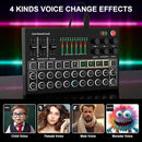 RHM Podcast Equipment Bundle, All-in-One Audio Interface DJ Mixer with Microphone, Stand, Monitor Earphone, Audio Mixer With Sound card for PC/Laptop/Phone, Streaming/Podcasting/Gaming (M9 Set) by TinyTreasures Baby Boutique