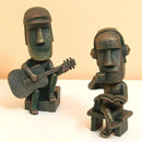 Moai Statue Decor - 6 Inch Easter Island Oranment Resin Stone Decoration for Room Accessories Antique Sculpture for Office Desktop (Read a Book) by CozyNest Decor
