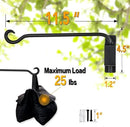 Qiang Ni Swivel Plant Hanger Bracket: Bird Feeder Hanger for Outdoor Wall Mount (12 - B, 12 Inch) by GreenHaven Gardens