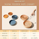 The Slowdown Bowl Silicone Slow Feeder for Cats & Kittens, Slow Eating Mealtime Solution with Modern Lick Mat Design, Reduces Gulping, Fits 1 Cup 6” Across x 1.25” Tall, Small-Tan by CozyNest Decor