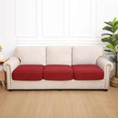 hyha Waterproof Couch Cushion Covers, Stretch Sofa Couch Seat Slipcover for Dog Washable, Non-Slip Waterproof Outdoor Cushion Covers for Patio Furniture Replacement (3 Pieces, Wine Red) by CozyNest Decor