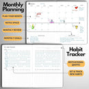 Undated Daily Planner – 3-Month A5 Productivity Organizer with Full Page Per Day, Hourly Schedule, Goal Setting, Habit Tracker, Weekly & Monthly Pages – Hardcover Time Management Notebook (Orange) by TinyTreasures Baby Boutique