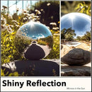 12 Inch Stainless Steel Gazing Globe,v2croft Hollow Ball Mirrored Surface Polished Shiny Sphere,Garden Stainless Steel Gazing Ball for Outdoor Lawn Pond Yard Ornament(Silver) by GreenHaven Gardens
