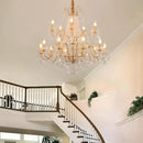 40" Large Brass Crystal Chandeliers,Gold Brushed Brass Chandelier for High Ceiling Living Room Dining Room Staircase Hallway Entryway Foyer(15-Light, Bulb Included) by CozyNest Decor