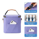 Breastmilk Cooler Bag with Ice Pack Fits 6 Baby Bottles Up to 9 Ounce, Baby Bottle Bag with Shoulder Strap for Nursing Mom Daycare, Violet by TinyTreasures Baby Boutique