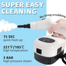 Handheld Steam Cleaner 2500W, 15s Fast Heat-Up pressurized steam cleaner with 1.1L Tank, 6-Level Adjustable Steam Cleaner for Home, Car Detailing, Grout Tile, Couch, Floor Cleaning(White 2) by TinyTreasures Baby Boutique