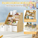 Kids Bookshelf and Toy Organizer, 3-Tier Toy Storage Organizer with 3 Movable Drawers, Montessori Toy Shelf, Nursery Book Shelves Toddler Bookshelf for Kids Room Living Room Nursery by CozyNest Decor