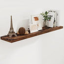 Floating Shelves 55 Inch Long, 55"W x 9"D Wall Shelf Invisible Bracket, 9 Inch Deep Floating Shelf for Wall, Rustic Wooden Shelves for Living Room, Kitchem, Bedroom, Rustic Brown Color, Set of 1 by CozyNest Decor