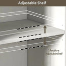 70 Inch Tall Bookcase with Doors, Library Office Bookshelf with Adjustable Shelves, Floor Standing Storage Cabinet for Bedroom Living Room Organizer with Anti Tipping Kit, Soft White Finish