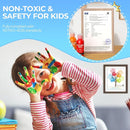 Nicpro 12 Colors Washable Finger Paint Set for Toddlers (2 oz), Non-Toxic & Baby Safe Paint for Hand and Feet, Mess Free Finger Painting Art Supplies for Kids Age 1-3 4 5 6+, Preschool Learning Gifts by TinyTreasures Baby Boutique