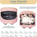 MOMUVO Diaper Bag Backpack, Quilted Baby Bag with Changing Pad & Stroller Straps & Pacifier Case, Large Travel Diaper Bags for Mom Dad, Pink by TinyTreasures Baby Boutique