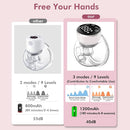 Wearable Breast Pump Hands Free of Longer Battery Life & LED Display, Portable Electric Breast Pump with 3 Modes & 9 Levels & Low Noise, 24 mm Flange, 2 Pcs White by TinyTreasures Baby Boutique