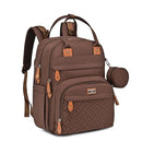 BabbleRoo Diaper Bag Backpack - Baby Essentials Travel Tote - Multi Function Waterproof Diaper Bag, Travel Essentials Baby Bag with Changing Pad, Stroller Straps & Pacifier Case - Unisex, Brown by TinyTreasures Baby Boutique