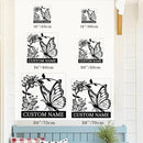 Custom Butterfly Metal Sign,Personalized Butterfly House Number Signs,Personalized Gardener Name Sign,Garden Patio Wall Decor (Style-5) by GreenHaven Gardens
