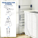 APEXCHASER Clothes Drying Rack, Stainless Steel Drying Rack Clothing with Height-Adjustable, Foldable Gullwings Laundry Drying Rack, Indoor Outdoor Use, No Assembly by TinyTreasures Baby Boutique