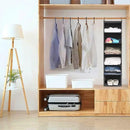 MAX Houser 6 Tier Shelf Hanging Closet Organizer, Closet Hanging Shelf with 2 Sturdy Hooks for Storage,2 Pack, Foldable (Grey) by CozyNest Decor