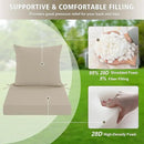 24x24 Inch Outdoor Cushions for Patio Furniture, Waterproof Outdoor Chair Cushions w/Fade-Resistant, Removable & Machine-Washable Covers, Deep Seat Sofa/Couch Pad Replacement – Set of 1/2/4, Cream by GreenHaven Gardens