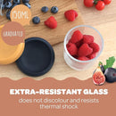 Beaba 5 oz Glass Baby Food Jars with Soft Silicone Air Tight Lids, Glass Storage Containers with Lids, Microwave and Freezer Safe Containers, Terracotta by TinyTreasures Baby Boutique