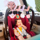 Car Seat Toys, Baby Stroller Toys Infant Spiral Hanging Toys for Crib Bar Bassinet Stroller Car Seat Mobile, Early Development Toys for Newborn Baby Girls 0 3 6 12 Months -Pink Elephant by TinyTreasures Baby Boutique