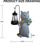 Solar Rabbit Garden Statues Outdoor Décor with Lantern- Rabbit Figurines Solar LED Light Lawn Ornaments - Yard Decorations for Patio, Balcony, Backyard -Unique House Warming Gifts for Mom by CozyNest Decor