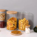 32oz Glass Food Storage Jars, Glass Jars with Bamboo Lids, Kitchen Storage Jars, Canisters with Airtight Lids for Spice, Coffee, Cookie, Set of 4, Pantry Organizers by CozyNest Decor