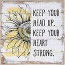 Simply Said, INC Perfect Pallets Petites - Keep Your Head Up. Keep Your Heart Strong - 8 x 8 in Distressed Rustic Wood Sign PET20188 by CozyNest Decor
