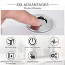 Garbage Disposal SinkTop Air Switch Kit with Long Button,Brass Made Cover,Brushed Nickel by CozyNest Decor