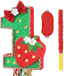 WERNNSAI Berry First Pinata - Sweet One Birthday Party Decorations Strawberry Party Game Number 1 Pinata for Baby Shower Theme Party Favor With Blindfold by TinyTreasures Baby Boutique