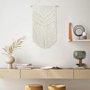 JONKASIPA Macrame Woven Wall Hanging, Bohemian Wall Decor, Handmade Woven Tapestry with Tassels, Delicate Lace Decor Crafts for Bedroom,Living Room or Farmhouse (Beige) by CozyNest Decor