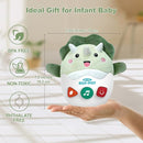 Baby Dinosaur Toys 0-3-6-12 Months, Musical Infant Toys with Light & Sounds, Soft Plush Stuffed Animal, Newborn Boys Girl 1st Birthday Shower Gift, Roly-poly Sensory Tummy Toy Easter Egg Gifts by TinyTreasures Baby Boutique
