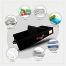 HOMELUX THEORY 2pc Under Bed Storage Containers, Bedroom Under the Bed Drawer Storage Organizer with Bins and Lids, Medium Underbed Clothes Storage Box Ideal for Blanket, Fabric, & Shoes (Black) by CozyNest Decor