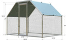 1.26’’ Large Metal Chicken Coop Walk in, Chicken Pen for Chickens, Outdoor Chicken Runs Coops Dog Kennel, Flat Roofed Chicken Runs for Yard with Anti-Ultraviolet Cover (9.2’L x6.2’W x6.4’H) by GreenHaven Gardens