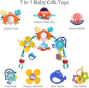 Musical Baby Stroller Arch, Travel Car Seat Toys, Baby Play Arch Crib Accessory, Mobile for Bassinet, Pram Activity Arch Bar for Babies Infants by TinyTreasures Baby Boutique