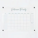 Personalized Clear Acrylic Calendar for Wall, Calendar Whiteboard for Wall, Dry Erase Wall Calendar, Wall Calendar Organizer System for Home (Cursive, Jade, 31"W x 23"H) by TinyTreasures Baby Boutique