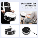 Snare Drum Kit, 14" x 5.5" Marching Snare Drum + Storage Padded Bag + Silent Mute Pad + Pair Of 5A Drumsticks + Drums Key, Portable Drums Hardware Set for Adults Kids Student Beginners (Black) by TinyTreasures Baby Boutique