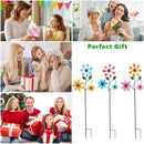 3 Pack Spring Garden Stakes Decor,Metal Flowers Decorative Garden Stakes,Waterproof Metal Yard Art for Outside,Lawn,Patio,Yard(23.1 * 6.7IN) by CozyNest Decor