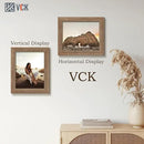 VCK 8x10 Picture Frame 3 Pack - Brown Walnut, Natural Textured Solid Wood Frame, Wall Gallery Frame by CozyNest Decor