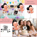 20th Birthday Decorations for Girls Women - 56pcs Rose Gold Happy 20th Banner, 20th Birthday Crown Sash, Cake Topper, Number 20 balloons, 3D Butterflies, 4 Balloon Stands kits by TinyTreasures Baby Boutique