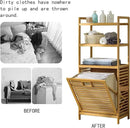 Laundry Hamper with 3 Tier Shelves & Tilt Out Basket, Laundry Baskets Organizer Hampers Bathroom Storage Shelf for Laundry Room, Bathroom, Guest Room (3-Tier Small) by CozyNest Decor