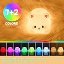LOVERUIS Cute Night Light for Kids Cat Night-Light Baby Girl Squishy NightLight 1/3 Hour Timer Kitty Light Baby Dimmable Nursery Lamp Colorful Nightlight Gift for Kid Toddler Kawaii Bedroom (Kiki) by TinyTreasures Baby Boutique