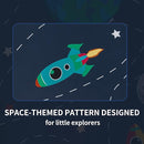Kids Space Themed Blackout Curtains - 100% Blackout, Perfect for Bedroom and Nursery with Vibrant Cosmos Patterns, Noise Reduction, Thermal Insulated, 2 Panels (Space, W42×L63) by TinyTreasures Baby Boutique