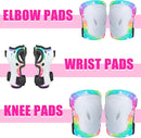 Kids Knee and Elbow Pads Set, 7 in 1 Skating Protective Gear for Skateboard, Roller Skating, Scooter, Cycling, 3-8 Years by TinyTreasures Baby Boutique