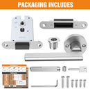 Magnetic Auto-Lock Invisible Door Lock - Single-Sided Hidden Design, Hidden Handle & Mini Keyhole, Aluminum Alloy for Bookshelf Doors/Invisible Doors/Secret Rooms (1, Silver) by TinyTreasures Baby Boutique