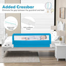 BABY JOY Bed Rails for Toddlers, 59'' Extra Long, Swing Down Bed Guard w/Safety Straps, Folding Baby Bedrail for Kids Twin, Double, Full Size Queen & King Mattress (Blue, 59-Inch) by TinyTreasures Baby Boutique